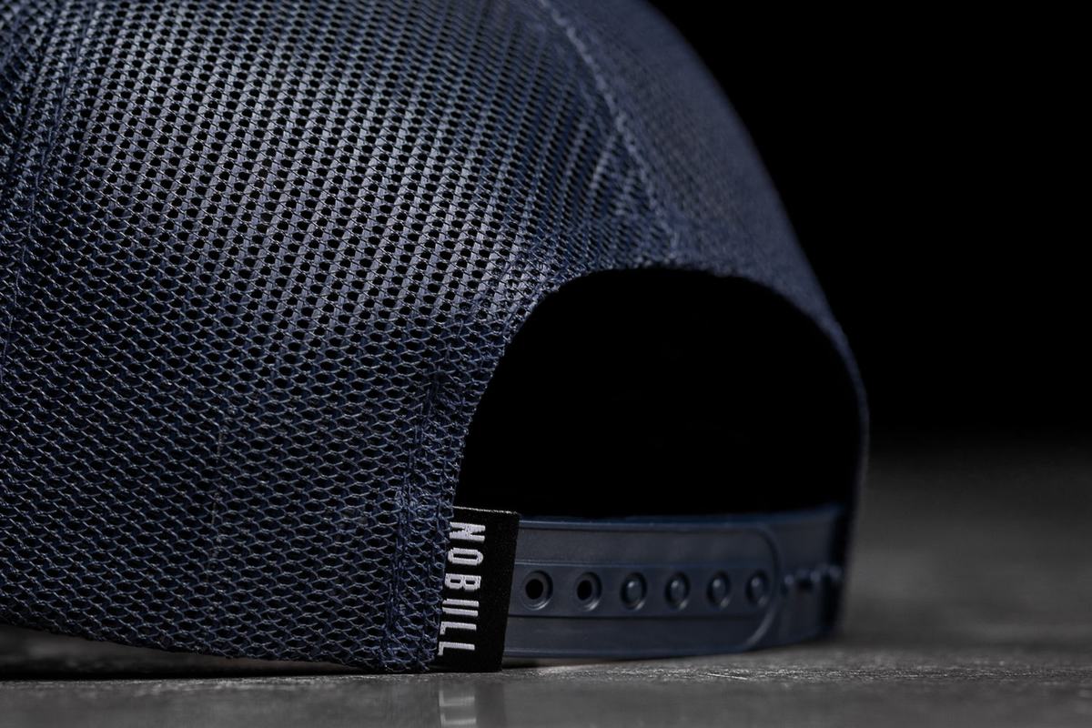 Nobull Curved-Brim Trucker Men's Hats Navy | Australia (FB6305)